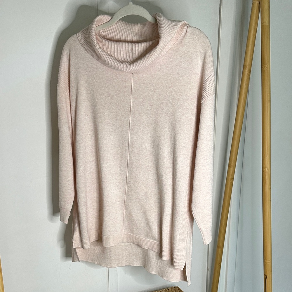 CJ Banks Soft Pink Cowl Neck Sweater size xl